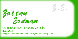 zoltan erdman business card